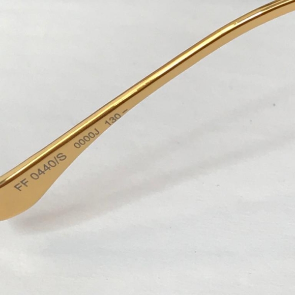 💯 - Original New FF 0440 FENDI Rectangle-frame gold-tone mirrored sunglasses - Picture 15 of 17